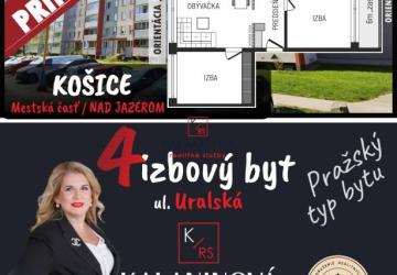 Reality Predaj: 4 izb., zrekonštr. byt, pražský typ, Uralská, Košice-Jazero