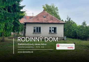 Reality Dom s pozemkom 1570 m2, Štefanovičová, Nitra