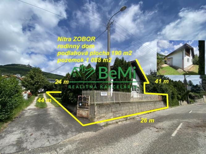Reality Nitra Zobor rodinný dom , pozemok 1 088 m2 ID 562-12-MIG