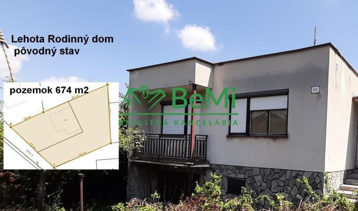 Reality Rodinný dom v obci Lehota pôvodný stav  pozemok 674 m2  ID 002-12-VISK