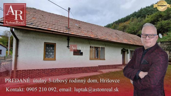 Reality AstonReal: PREDANÉ útulný 3-izbový rodinný dom, Hrišovce