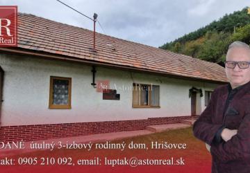 Reality AstonReal: PREDANÉ útulný 3-izbový rodinný dom, Hrišovce