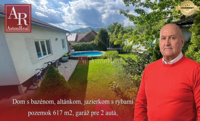 Reality Rodinný dom s bazénom, altánkom, jazierkom, pozemok 617 m2, Selce