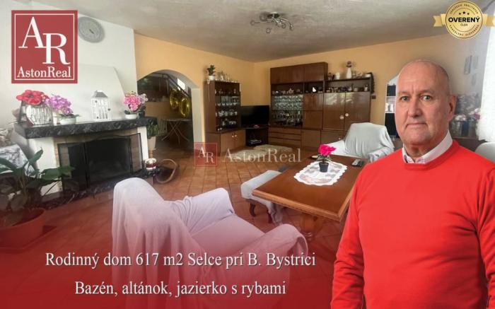 Reality Rodinný dom: 617 m2 - Selce pri B. Bystrici - bazén, altánok