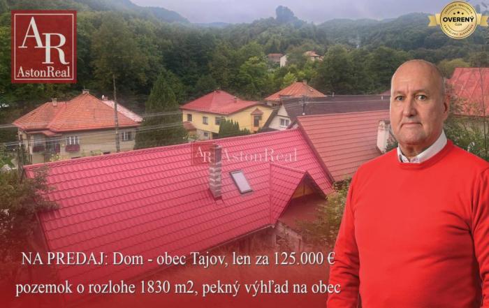 Reality Dom v obci Tajov, pozemok 1830 m2, po rekonštrukcii