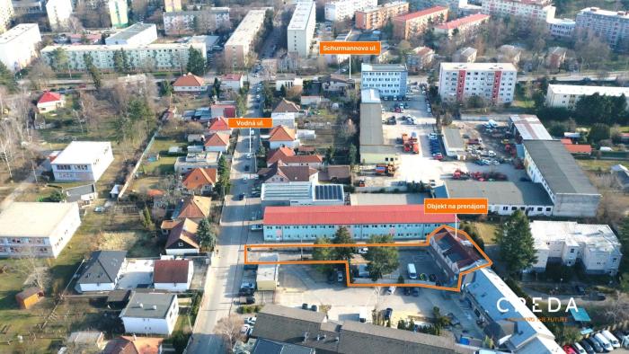 Reality CREDA | prenájom areál s budovou, Nitra, Vodná ul.
