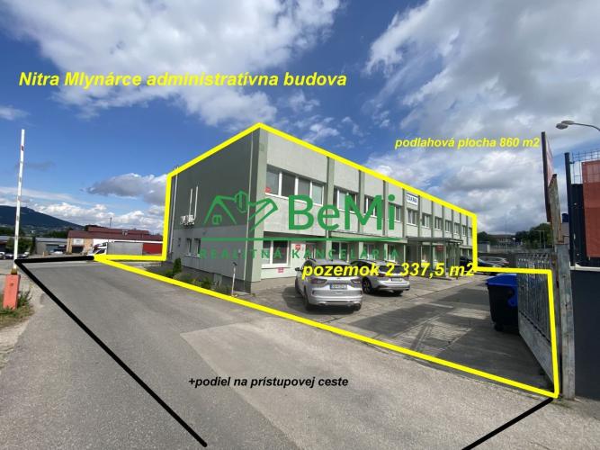 Reality Nitra Mlynárce spoločnosť s vlastnou budovou na pozemku 2 337,5 m2 ID 574-18-MIG
