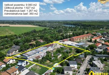 Reality NA PREDAJ: PREVÁDZKOVÝ AREÁL, 8817 m2, KOMÁRNO