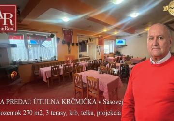 Reality Predaj: KRČMIČKA v Starej Sásovej pri futbalovom štadióne