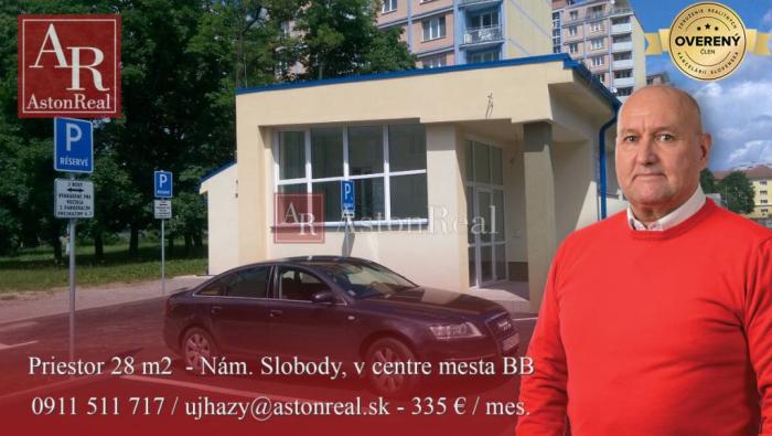 Reality Prenájom: komerčný priestor 28 m2, v centre B. Bystrice, Nám. Slobody