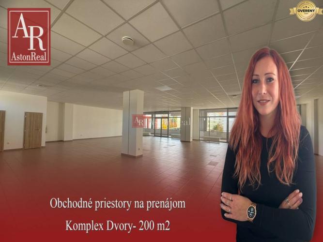 Reality Na prenájom zrekonštruované obchodné priestory v komplexe Dvory 200 m2