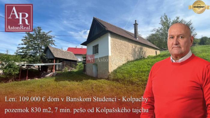 Reality DOMČEK s pozemkom 830 m2, Banský Studenec, Kolpašské jazero