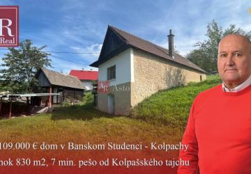 Reality DOMČEK s pozemkom 830 m2, Banský Studenec, Kolpašské jazero