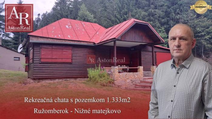 Reality PREDAJ: Rekreačná chata - pozemok 1333m2, Ružomberok - Nižné Matejkovo