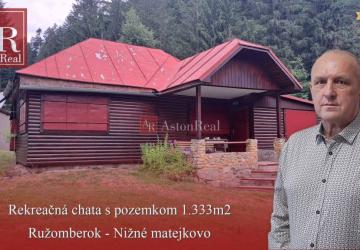 Reality PREDAJ: Rekreačná chata - pozemok 1333m2, Ružomberok - Nižné Matejkovo