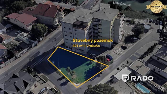Reality RADO | Stavebný pozemok pre výstavbu bytového domu | 491 m² | Vrakuňa