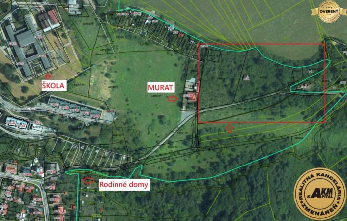 Reality PODBOROVÁ Investičný stavebný pozemok 17833 m² BOROVIA - obytná zóna