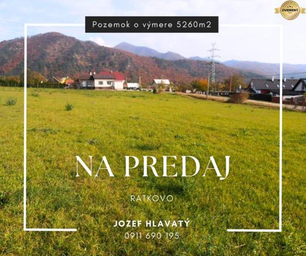 Reality RATKOVO - pozemok 5260 m2,okr. Martin