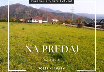 Reality RATKOVO - pozemok 5260 m2,okr. Martin