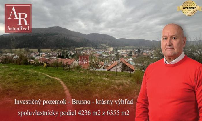 Reality Investičný pozemok: rozloha: 4236 m2, Brusno - krásny výhľad