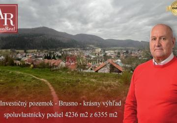 Reality Investičný pozemok: rozloha: 4236 m2, Brusno - krásny výhľad