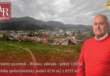 Reality Záhrada: rozloha: 4236 m2, Brusno - krásny výhľad