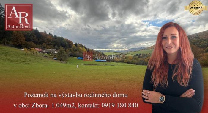 Reality ZBORA - stavebný pozemok na výstavbu v lone prírody o rozlohe 1049m2