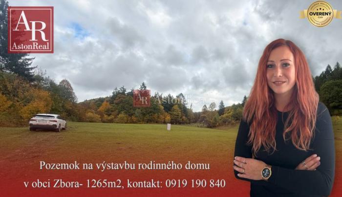 Reality Očarujúci pozemok na výstavbu v lone prírody o rozlohe 1265m2- Zbora