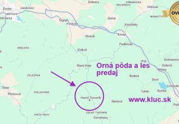 Reality Ponúkame pozemky, pôdu a les v Hornom Tisovníku.