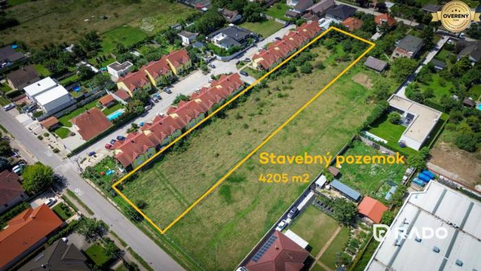 Reality RADO | Stavebný pozemok pre developerov | 4205 m² | Miloslavov