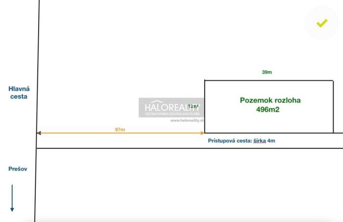 Reality Predaj, pozemok pre rodinný dom   496 m2 Prešov