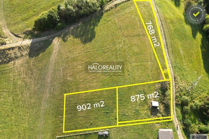Reality Predaj, pozemok pre rodinný dom   1000 m2 Banská Belá - EXKLUZÍVNE HALO REALITY