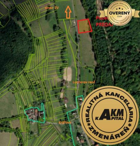 Reality Pozemok 1.342 m2 Kráľová Zvolen