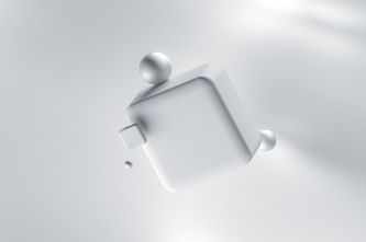 Interesting grey 3d shapes