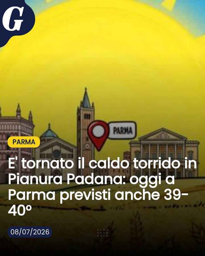 Caldo intenso e afa 

L'articolo completo è disponibile al link nel primo commento 🔗...