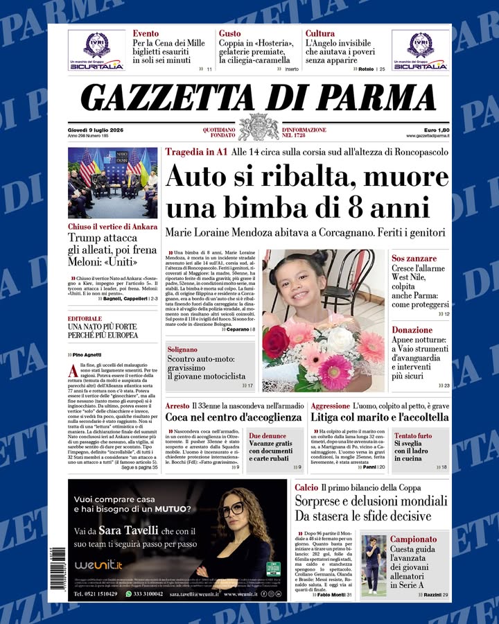 Ecco la prima pagina della Gazzetta di oggi 09/07/2026.

👉 Tutti gli aggiornamenti della giornata vi aspettano su www.ga...