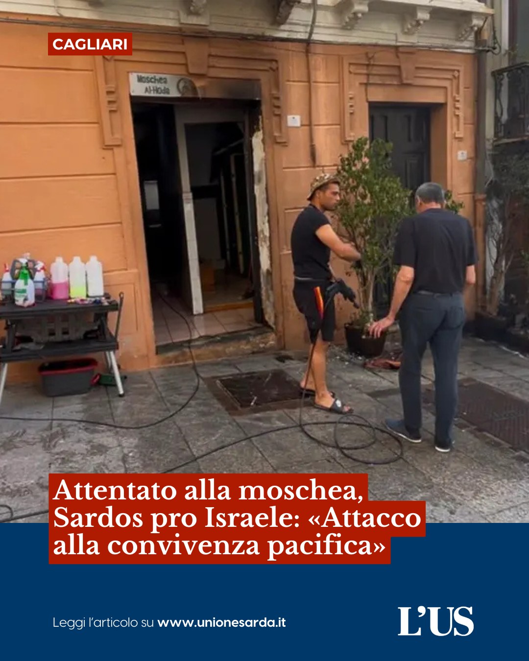 Arriva anche la condanna dell'associazione “Chenàbura Sardos Pro Israele” dopo l’attentato contro la moschea di via del ...