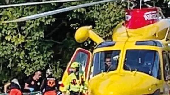 La bimba non ha voluto attendere ed è nata in elicottero qualche istante prima del decollo...