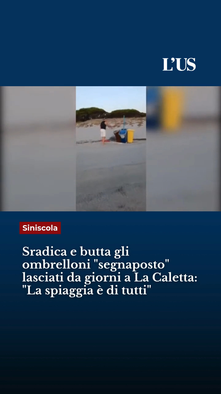 «Questa è la spiaggia di tutti. Non di chi viene e mette l’ombrellone come gli pare. E ora recuperateveli». Segue insult...