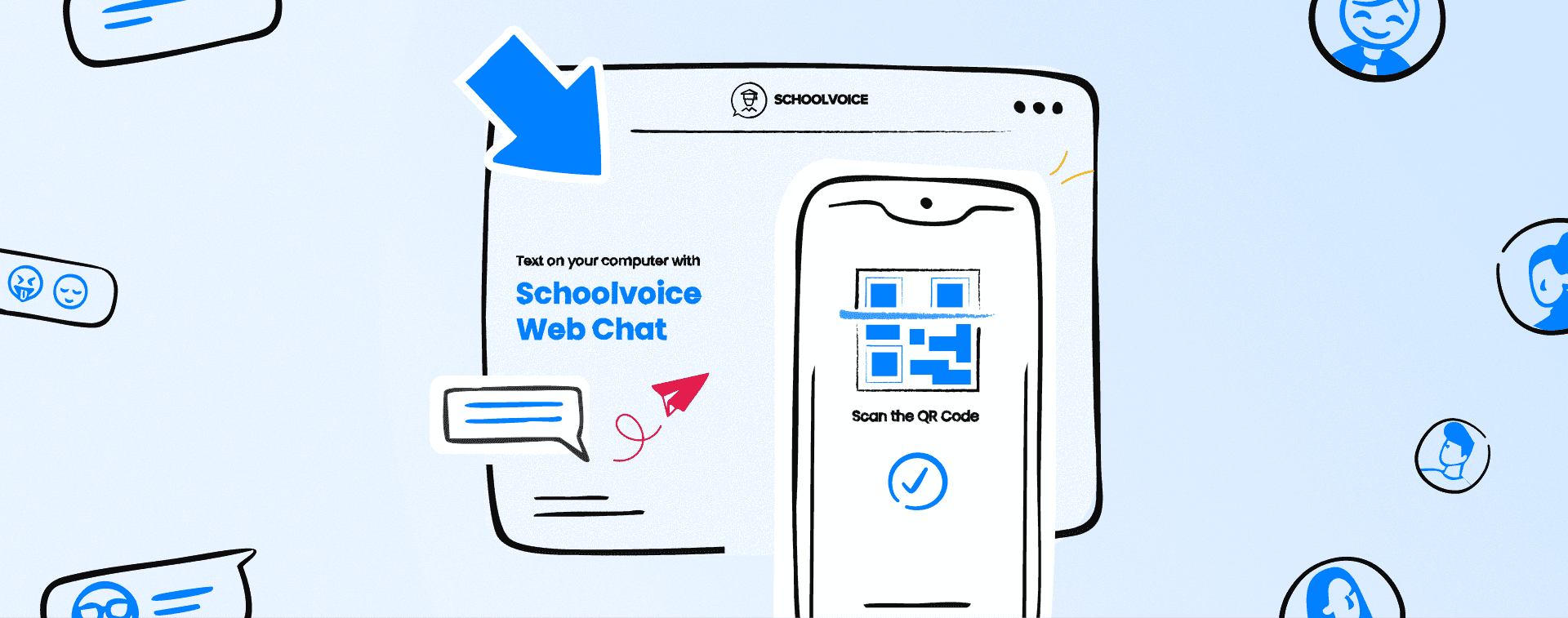 صورة رئيسية للمقال: محادثات الويب لسكول فويس خاصية محادثات الويب تسهل الوصول إلى المحادثات في أي وقت.