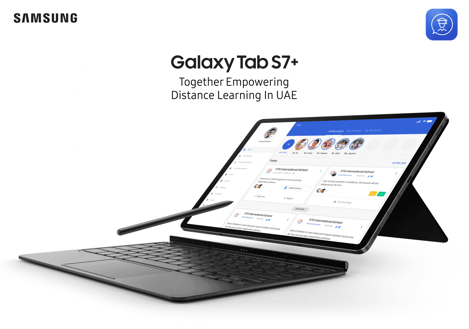 Banner image for the article: Samsung and Schoolvoice Sign a MoU To Ensure Effective Distance Learning in the UAE MoU to ensure effective distance learning in the UAE.