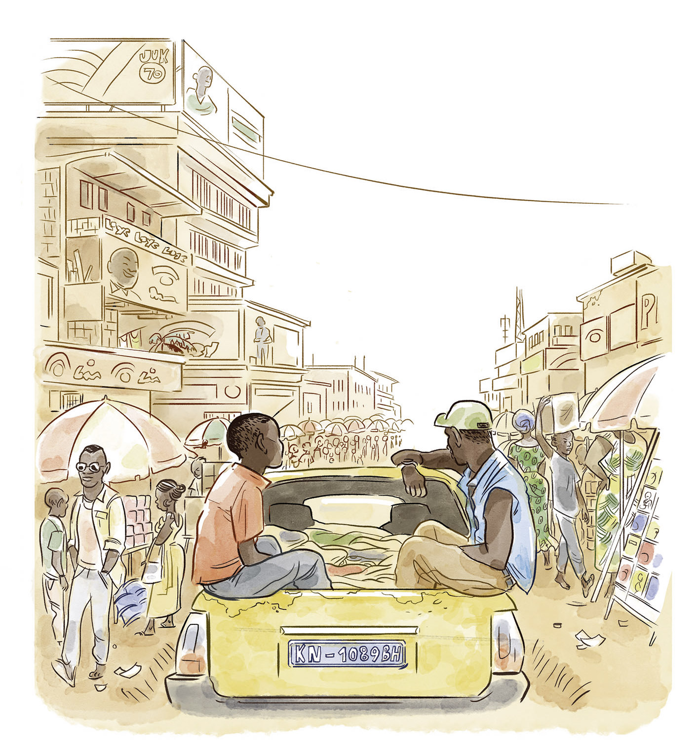 Le parking de Matadi.