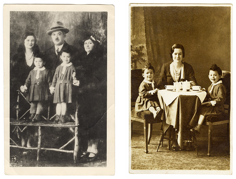La famille Pinczowsky à Karlsbad vers 1931, Ruth et sa soeur Judith ont un an de différence.