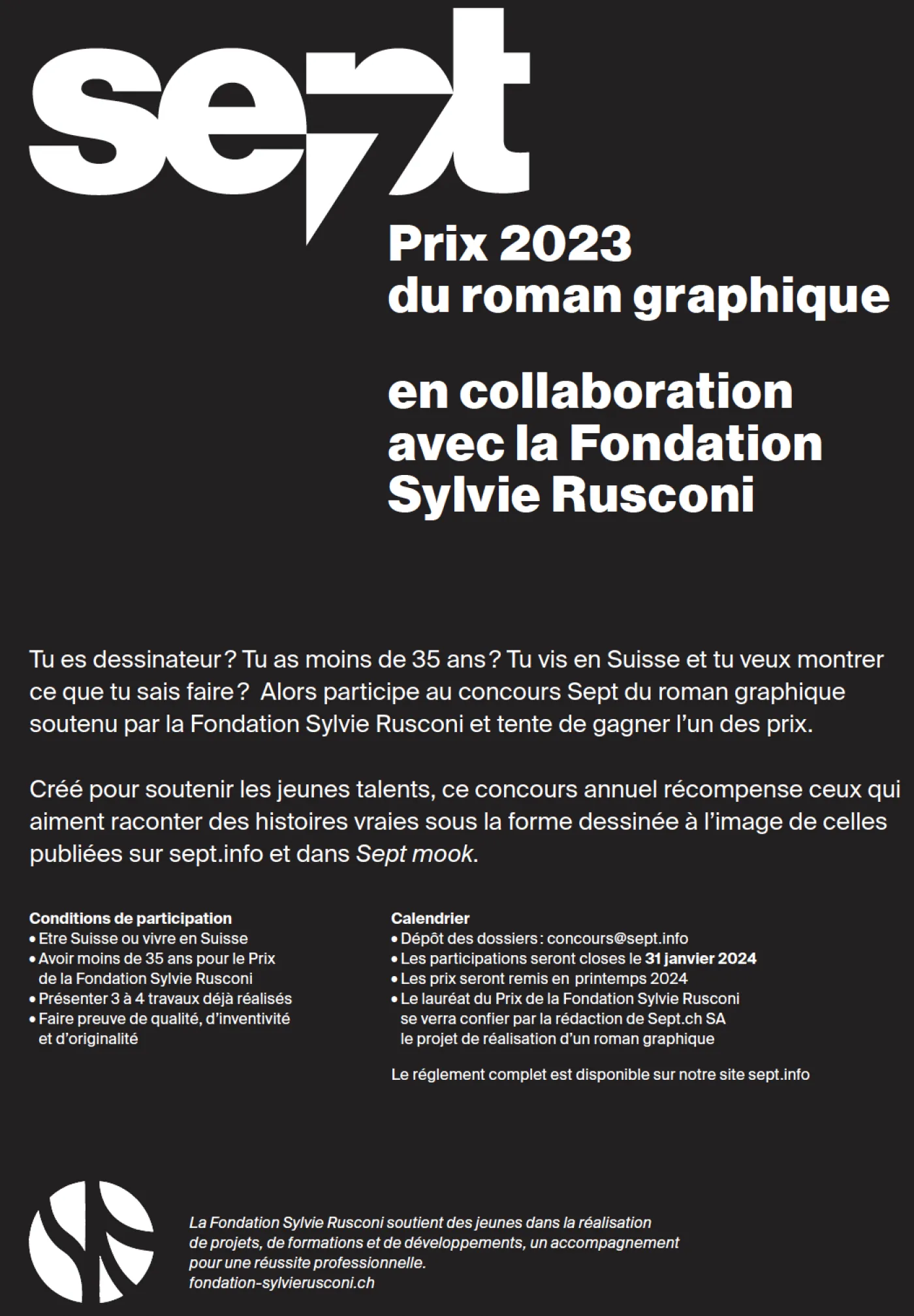 Sept lance le premier prix suisse du roman graphique