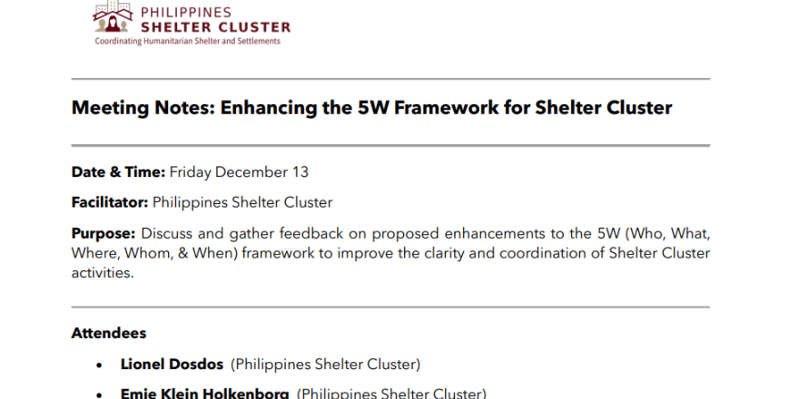 Minutes of PSC IM Meeting on 5W 13 Dec