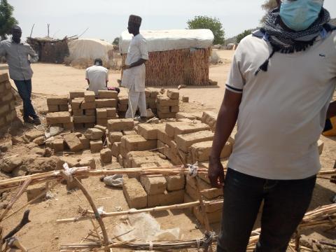 Production of mud bricks at an informal settlement in the Far North region 