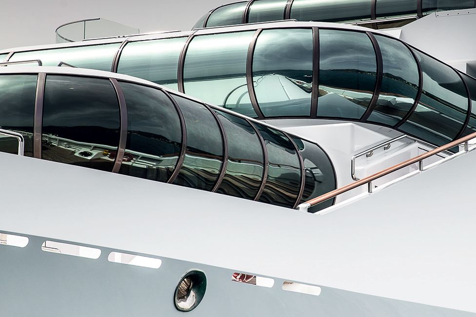 Glass detail of boat 