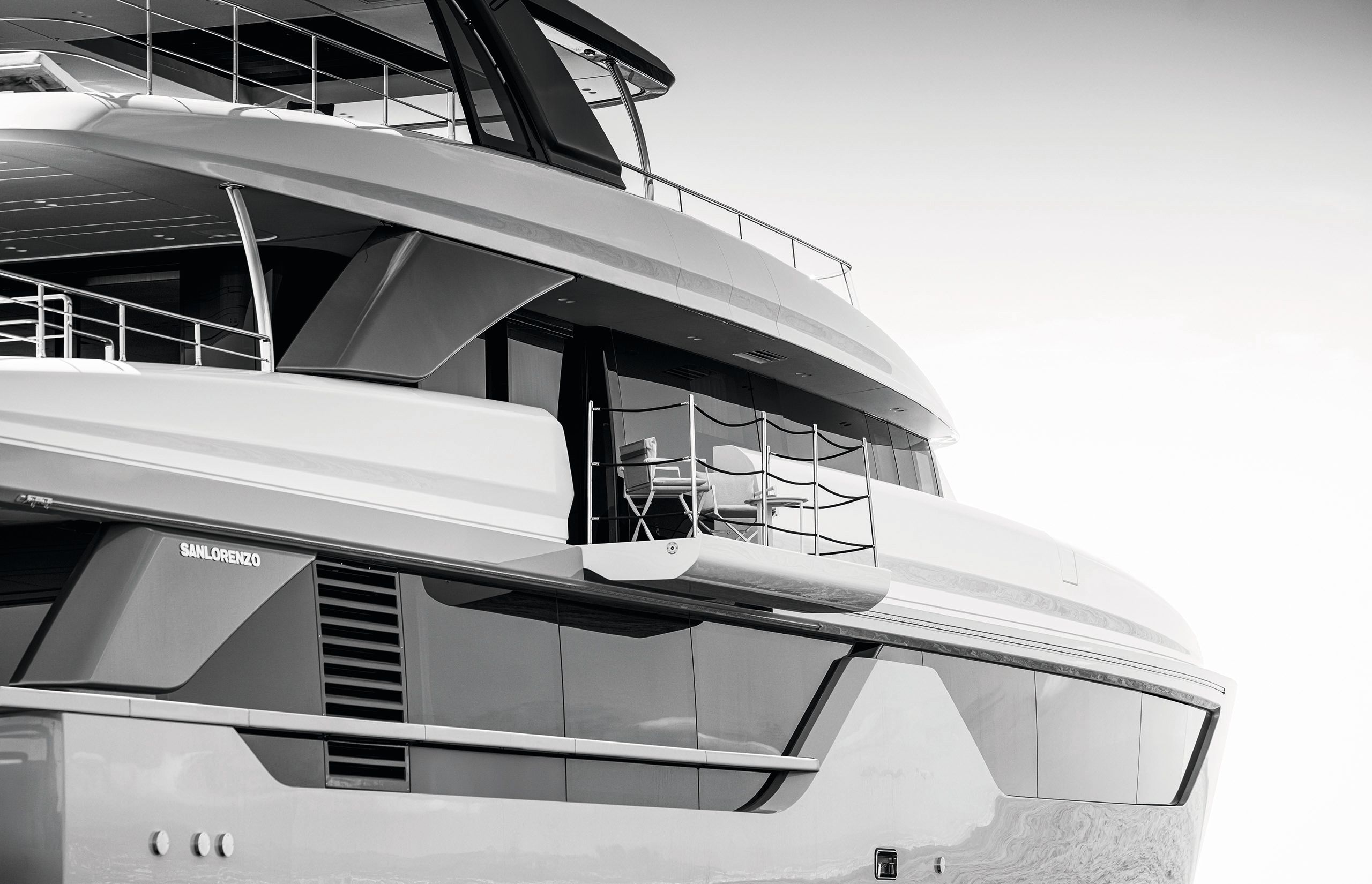 Black and white exterior of SD132