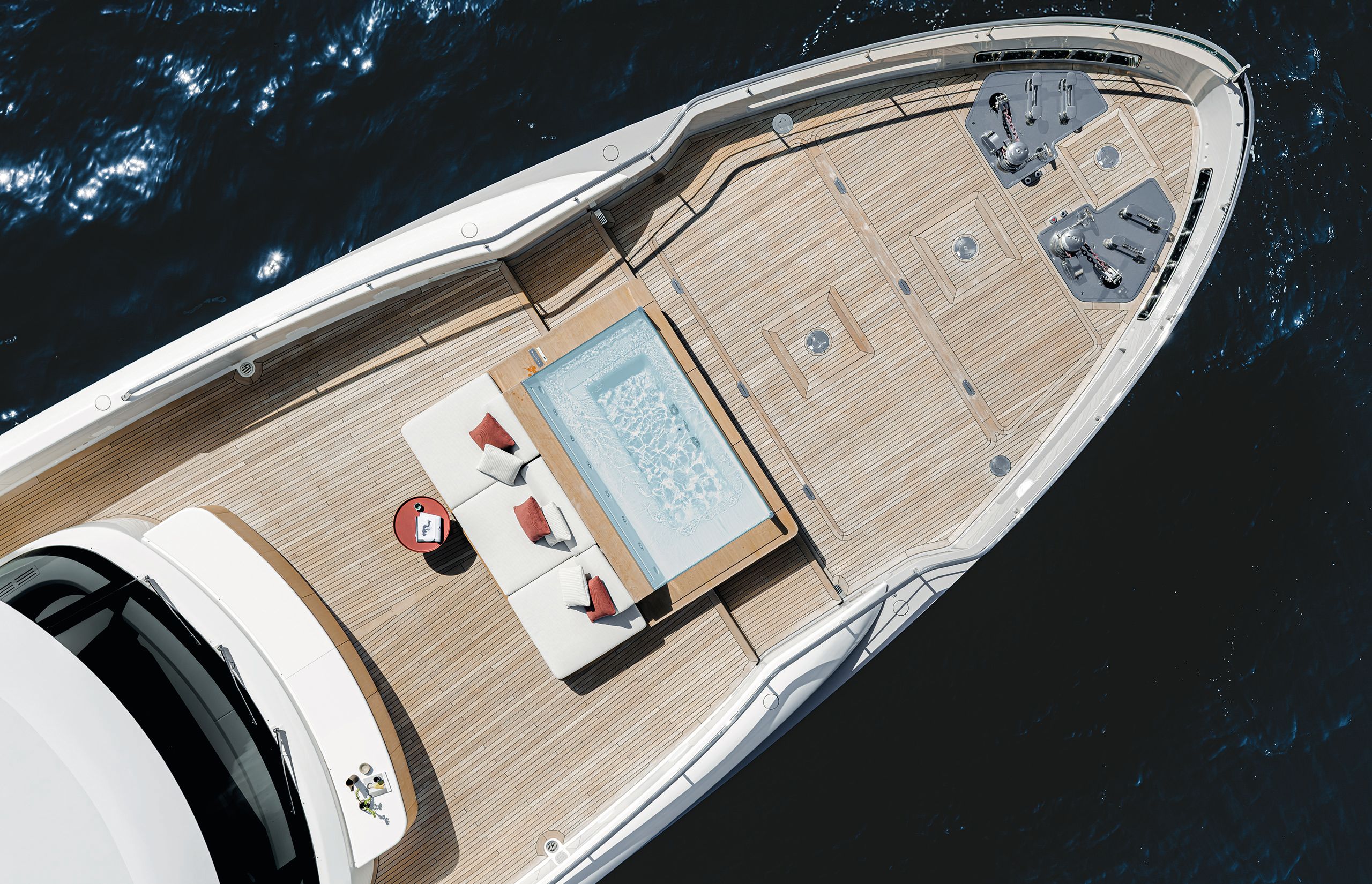 Aerial view of SD132 on the water