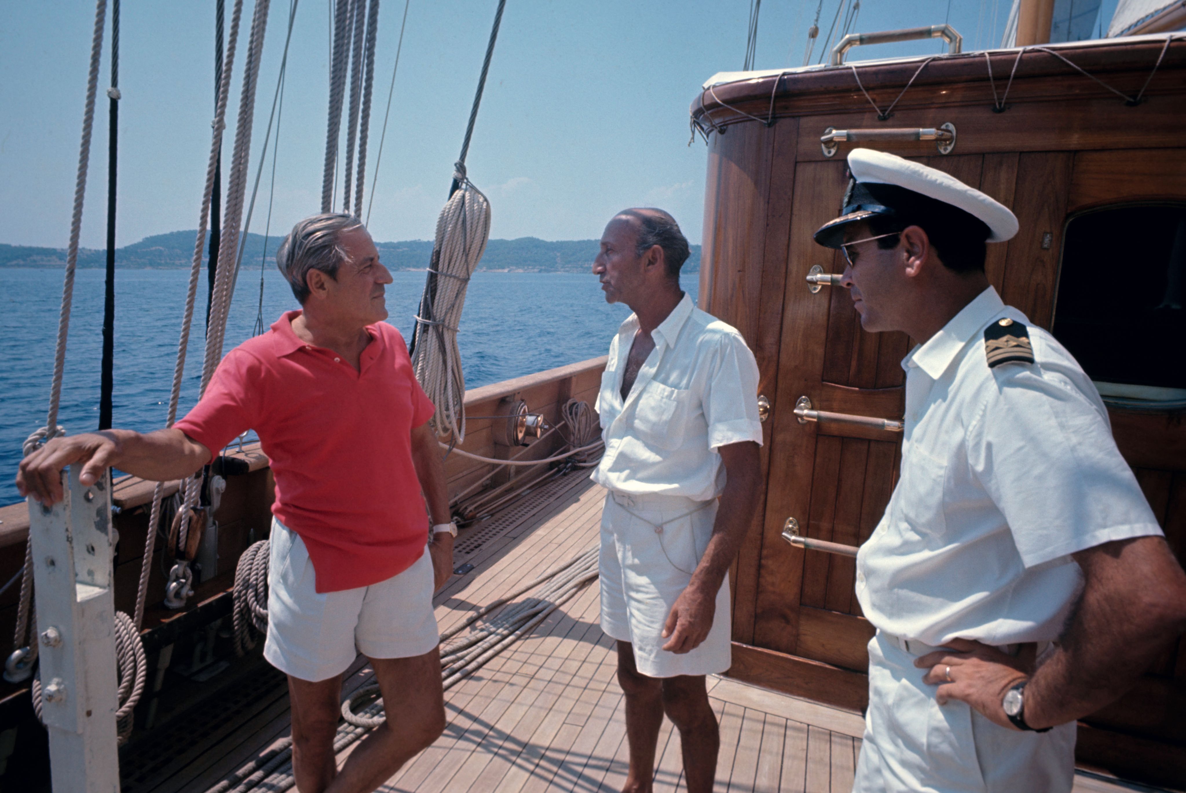 Niarchos and crew members